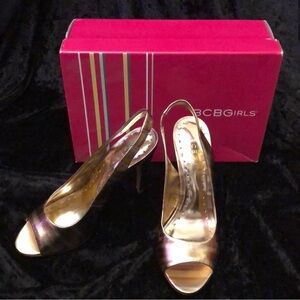 BCBGirls Peep Toe slingback Heels